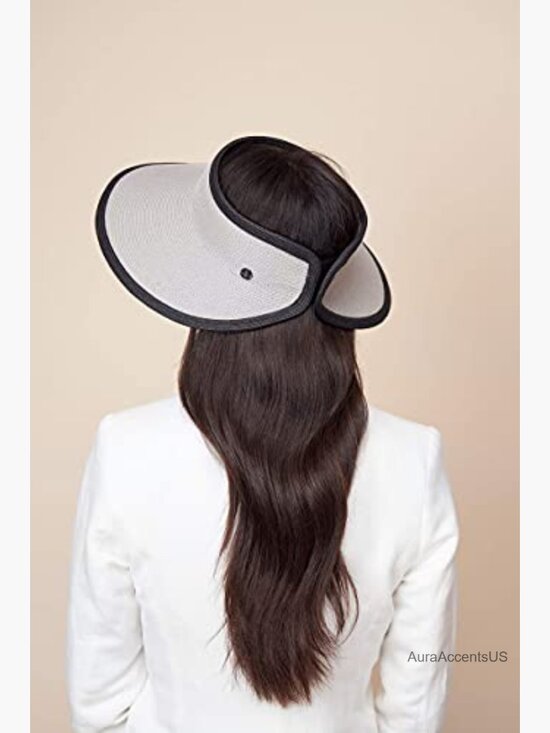 Women\'s Straw Sun Visor Hat UPF 50+ Packable Wide Brim Breathable Travel Beach main image 4
